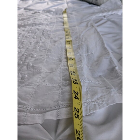 Madewell Broadway & Broome Top Women's S White Cotton Blouse Cottagecore Crochet - Picture 13 of 13